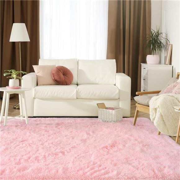 Super Soft Shaggy Rug for Bedroom,4x5.9 Feet Fluffy Carpet for Living Room,Fuzzy - Picture 2 of 6